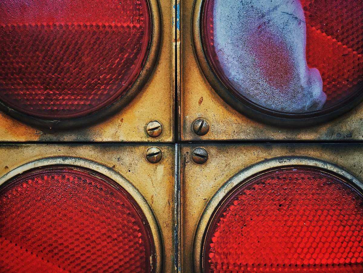 light close up photo of brown and red surface industrial